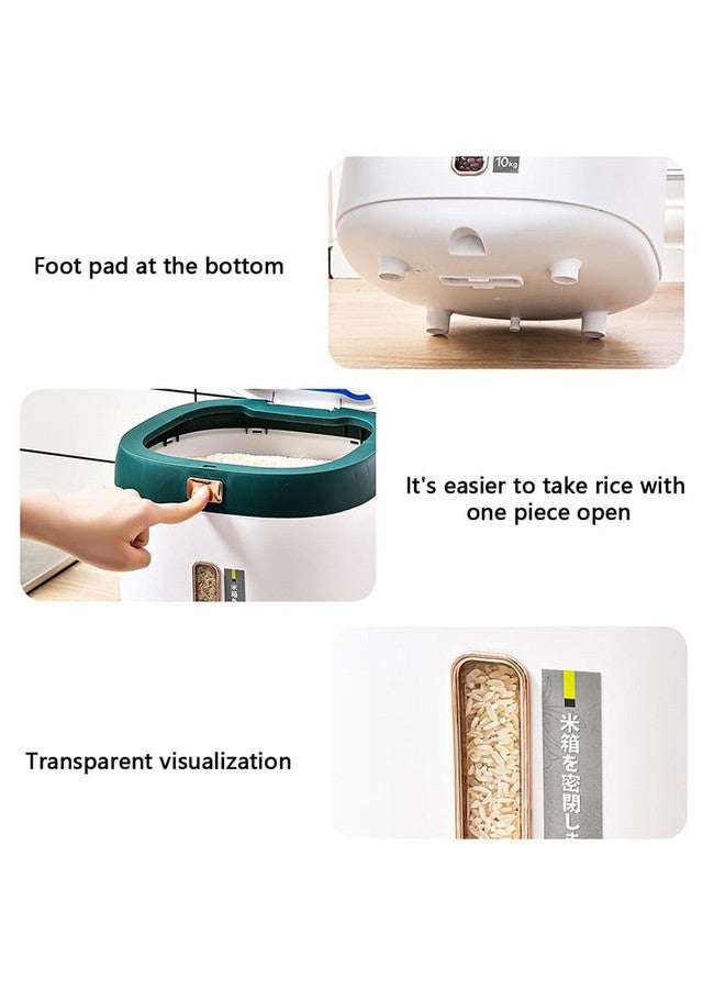 Delavala Delavala 10KG Rice Dispenser, Cereal Dry Food Storage Containers with Measuring Cup, Rice Container, Rice Storage Container, Food Cereal Container Bins for Flour Cereal Kitchen Storage - Image 5