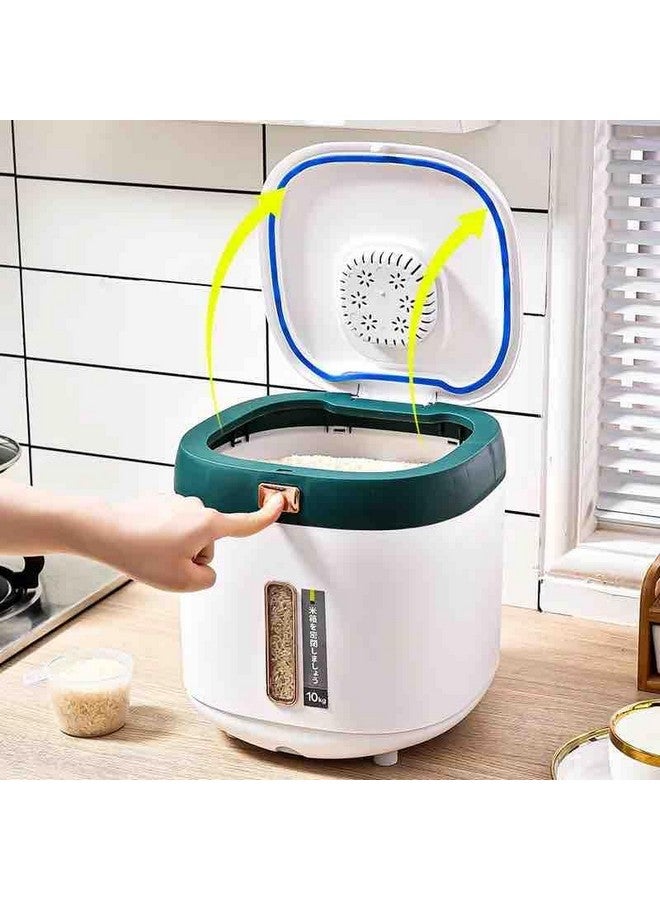Delavala Delavala 10KG Rice Dispenser, Cereal Dry Food Storage Containers with Measuring Cup, Rice Container, Rice Storage Container, Food Cereal Container Bins for Flour Cereal Kitchen Storage - Image 4