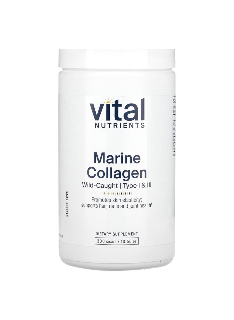 Vital Nutrients Marine Collagen Wild-Caught, Type I & III, 10.58 oz (300 g)