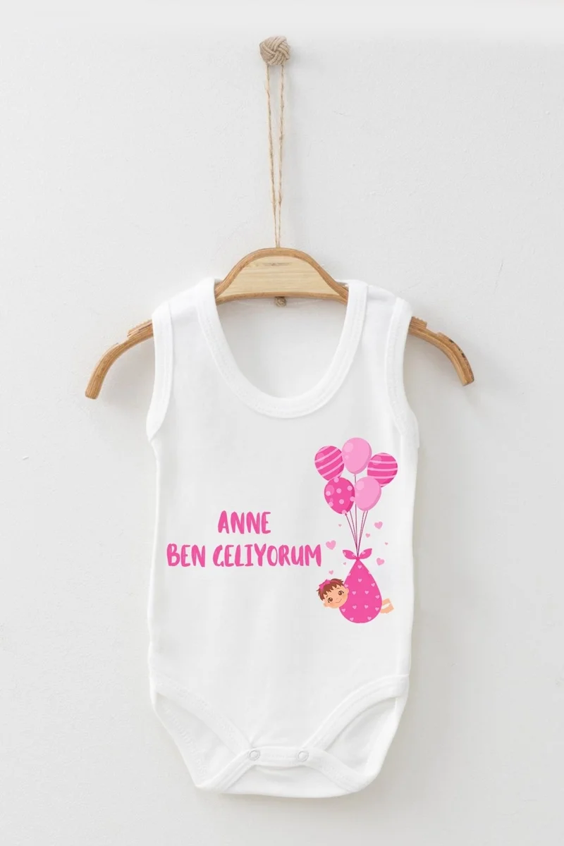 ادا بيبيك تشوكوك Ada Baby Kid Adabebek Cotton Organic Mother I'm Coming Strappy Badi Baby Bodysuit