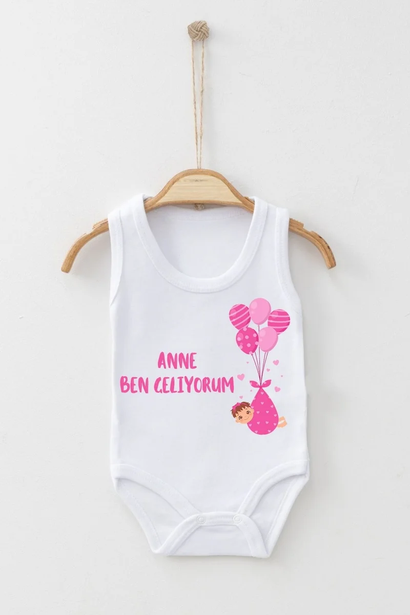 ادا بيبيك تشوكوك Ada Baby Kid Adabebek Cotton Organic Mother I'm Coming Strappy Badi Baby Bodysuit