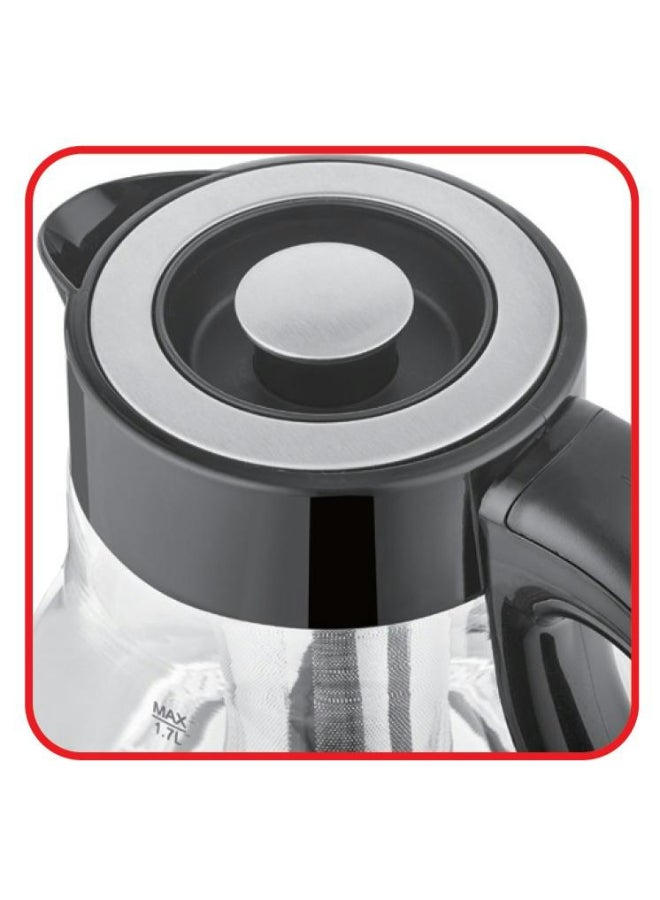 XPER Xper Glass Kettle With Filter 2200 Watt, 1.7 Liter, XPKF-GM22 - Image 2