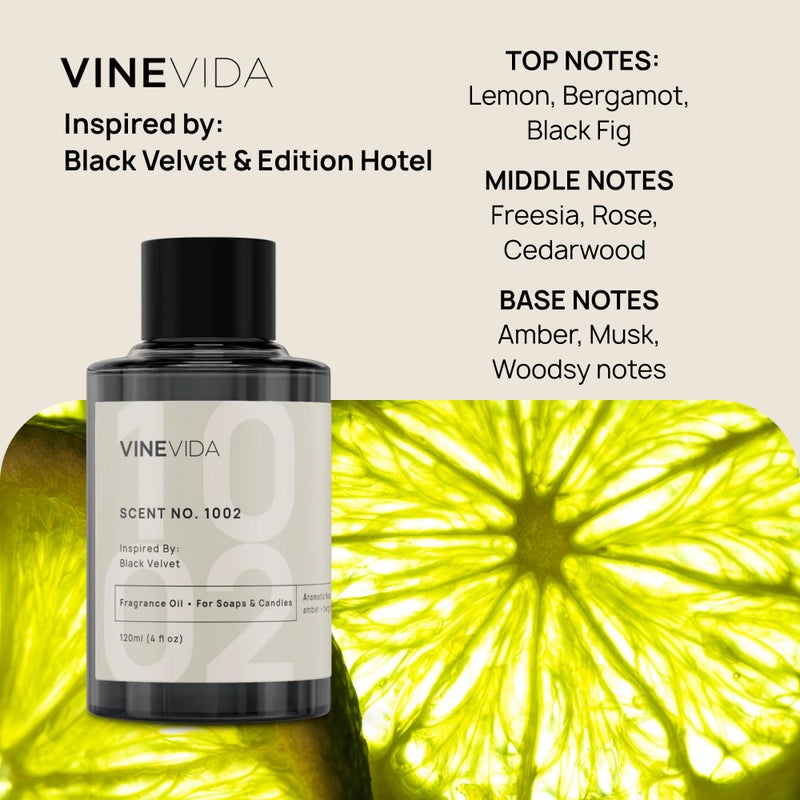 VINEVIDA Reed Diffuser for Home & Bathroom | Long-Lasting Scent Sticks Set | Oil Stick Diffuser | Bathroom Scent - Room Fragrance No. 1002 - Inspired by: Black and Velvet - Image 2