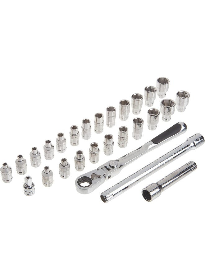 GEARWRENCH 27 Pc. 1/4" Drive 6 Pt. Pass-Thru™ Mechanics Tool Set, Standard SAE/Metric - Image 3