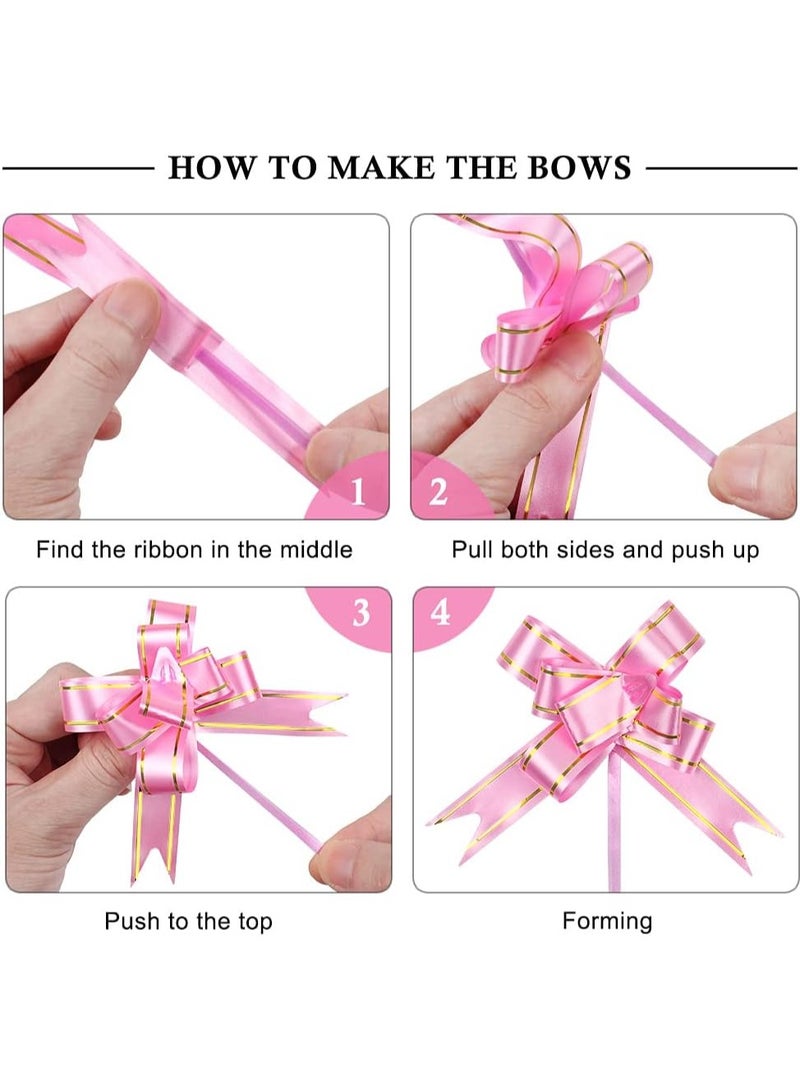 Home zone Clear Cellophane Gift Wrapping Roll with 30 Pull Bows, 3 Ribbon Rolls for Florist Bouquet, Basket Gifts Boxes, Fruit and Crafts (70CM x 10M) - Image 3