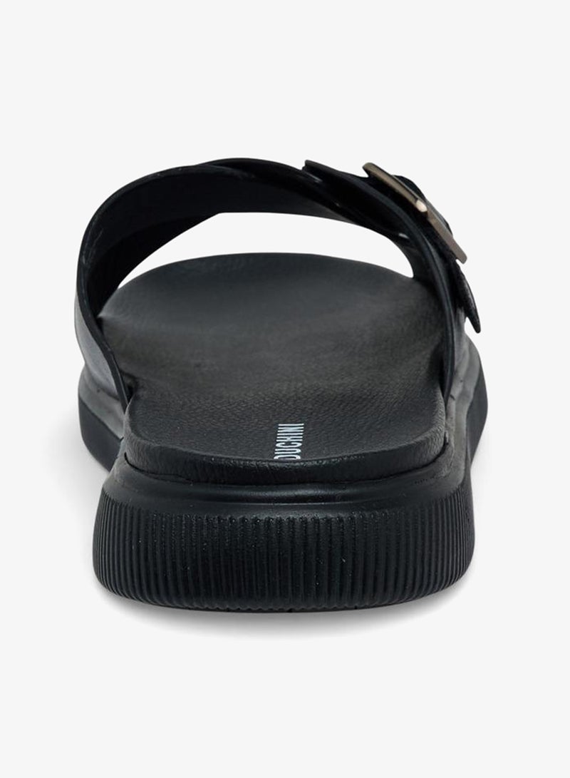 DUCHINI Men Leather Cross Strap Sandals - Image 5