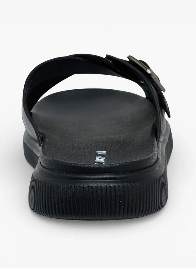 DUCHINI BLACK Men Leather Cross Strap Sandals for Men | Best Price UAE