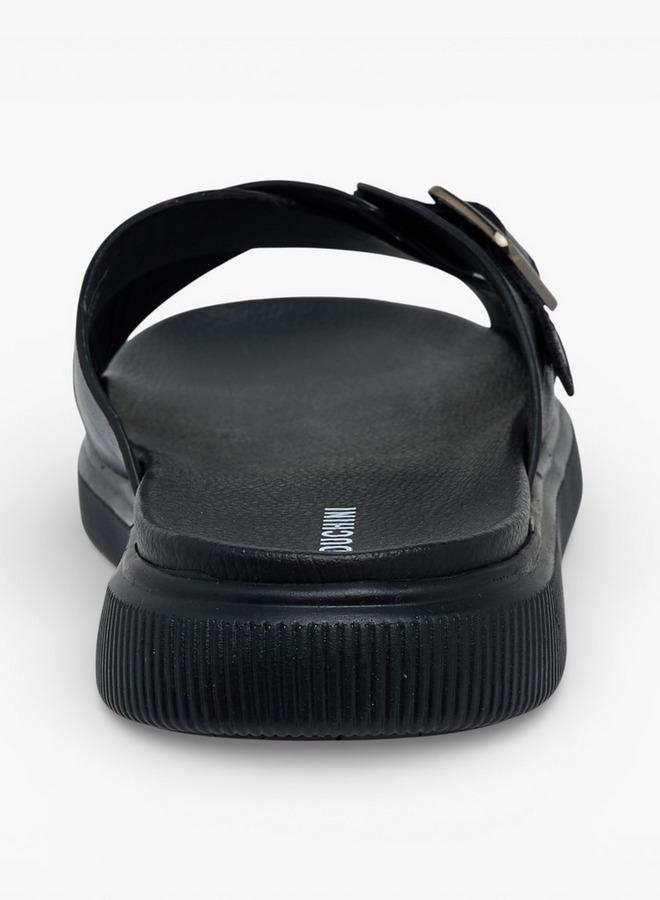 DUCHINI Men Leather Cross Strap Sandals - Image 5