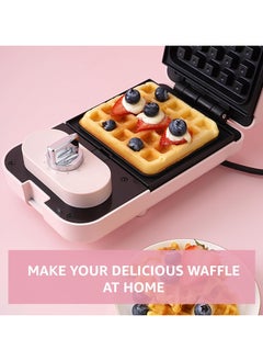 XVersion Electric Timer Sandwich Maker with 2 in 1 Non-Stick Interchangeable Plates, Cool Touch Handle, Perfect for Making Panini, Waffle, Grilled Cheese and Snacks - Green  - Image 5