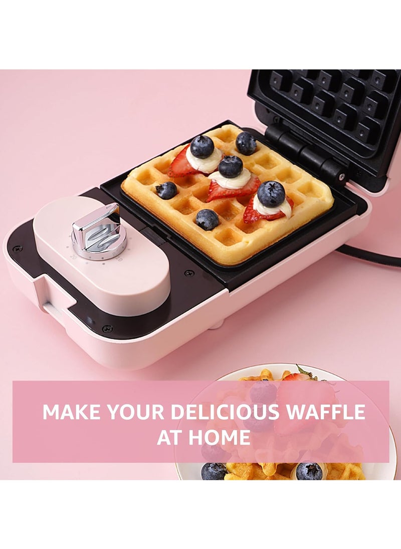 XVersion - Electric Timer Sandwich Maker with 2 in 1 Non-Stick Interchangeable Plates, Cool Touch Handle, Perfect for Making Panini, Waffle, Grilled Cheese and Snacks - Green - Image 1