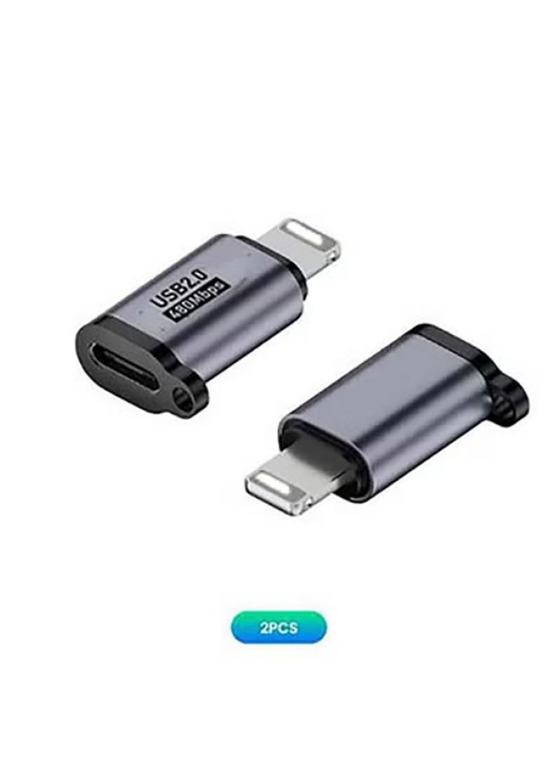 Generic 2 Pack USB-C Female to Lightning 12W（Not OTG） Fast Charging for All iPhone Family 14/14 Plus/14 Pro Max/13/12/11/X Series, iPad Pro- Charger Cable Accessorie  - Image 1