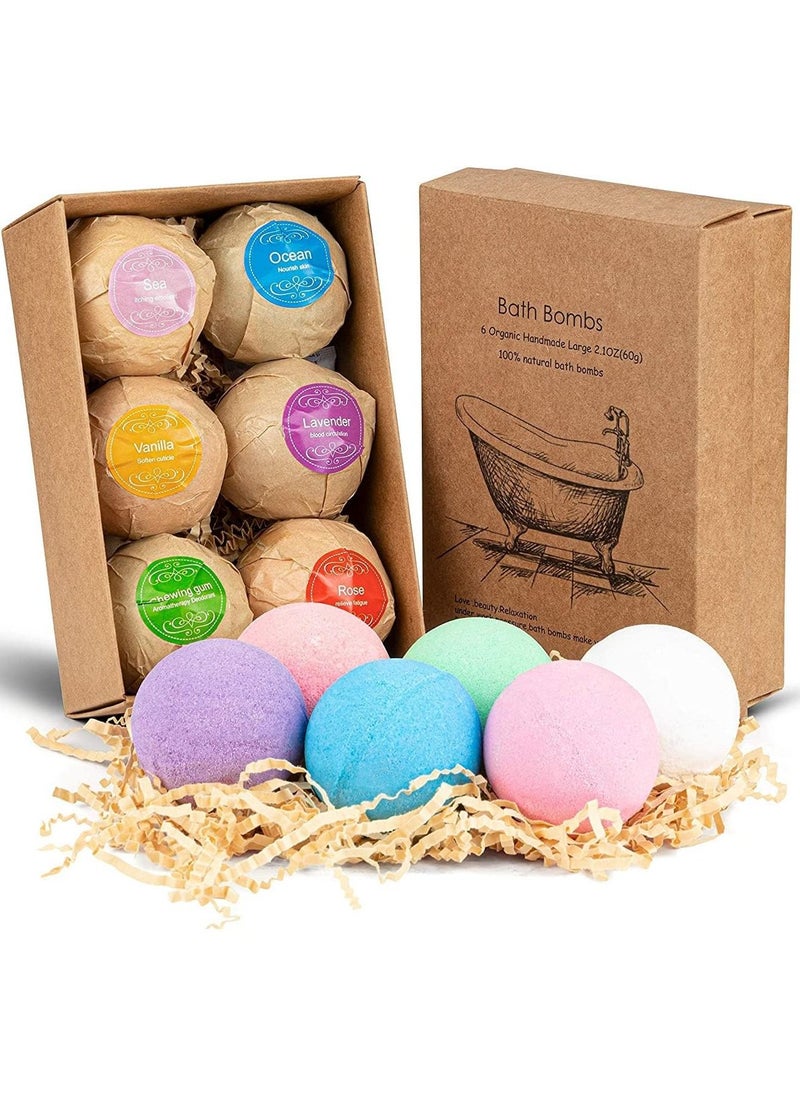 6 Handmade Organic Bath Bombs Infused with Natural Essential Oils for a Soothing Spa Experience