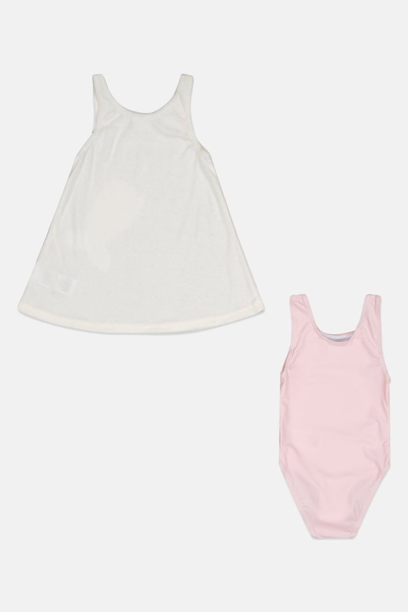 L&J Swim Club Toddlers Girl 2 Pieces Graphic Print One Piece And Tank Top, Multicolor - Image 2