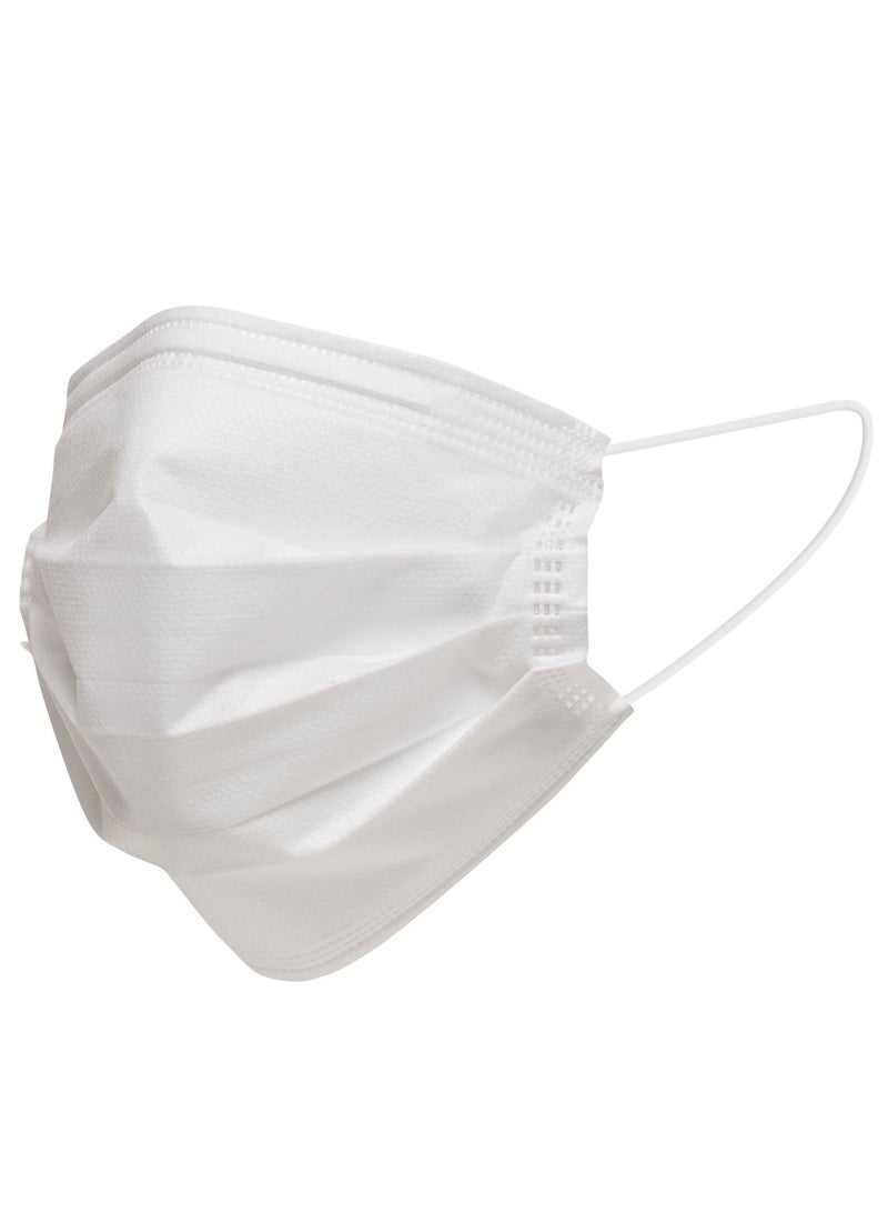 Dada 50-Pieces 3 Ply Disposable Face Mask For Adults Individually Packed White - Image 2