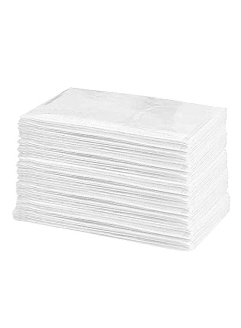 Dada 50-Pieces 3 Ply Disposable Face Mask For Adults Individually Packed White - Image 3