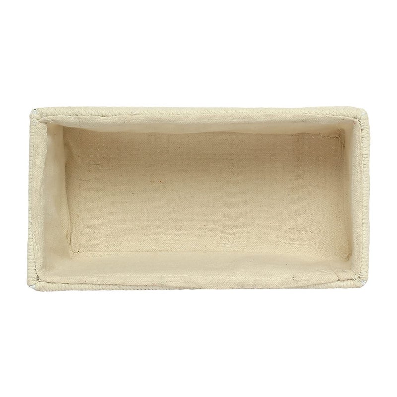 House n goods Trending Design Storage Basket Handmade Boho Style 100% Cotton Macrame Storage Basket for Home Decor (Beige Set of 3)  - Image 4