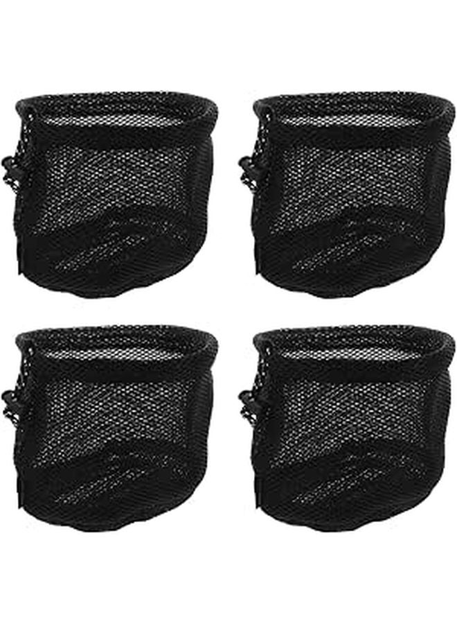 4 Pack Mesh Drawstring Bags Round Bottom Foldable Camping Hiking Travel Organizers - Image 1