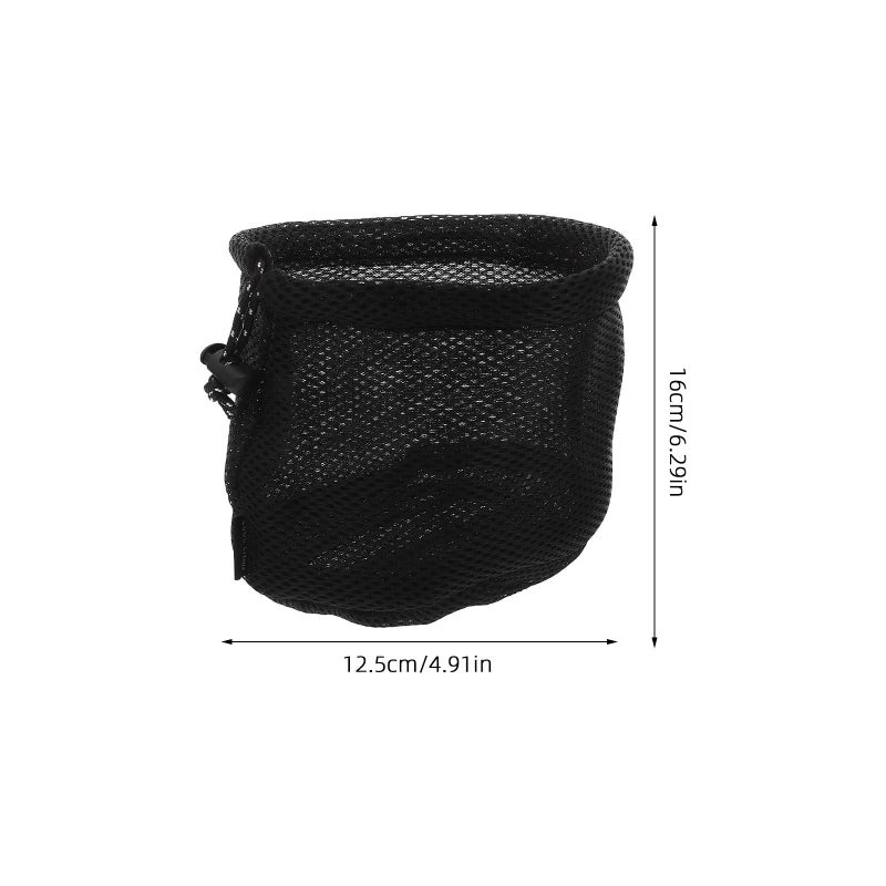 4 Pack Mesh Drawstring Bags Round Bottom Foldable Camping Hiking Travel Organizers - Image 3