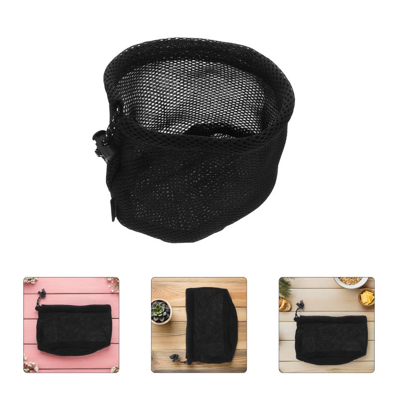 4 Pack Mesh Drawstring Bags Round Bottom Foldable Camping Hiking Travel Organizers - Image 5