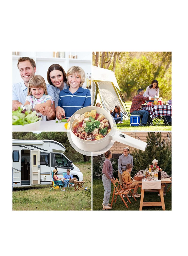 Dubkart 1.8L Electric Hot Pot with Steamer and Temperature Control - Non-Stick Electric Cooker,(1.8 L) - Image 5