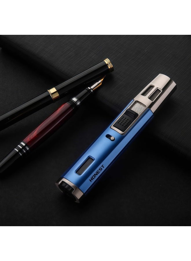 2 Pack Torch Lighters, Refillable Butane Gas Lighter Adjustable Double Jet Flame Windproof Lighter for Grill BBQ Camping(Without Gas) - Image 2