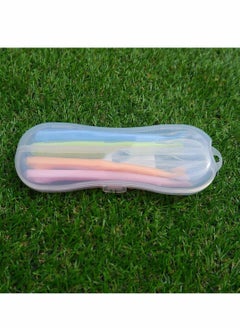 Excefore Baby Spoons Silicone Spoon for Baby Feeding and Infant Weaning BPA Free Baby Feeding and weaning Spoons for with Baby Spoon Set Baby Food Pouches Cutlery for Babies Toddler  - Image 5