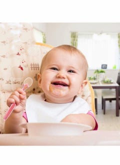 Excefore Baby Spoons Silicone Spoon for Baby Feeding and Infant Weaning BPA Free Baby Feeding and weaning Spoons for with Baby Spoon Set Baby Food Pouches Cutlery for Babies Toddler  - Image 4