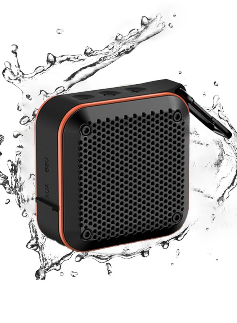 AUDISHAKO Portable Bluetooth Speaker Wireless PC Speaker Outdoor Speaker Travel Sound with a Hook Suitable for Rooms Living Rooms Parties Outdoor Activities Wireless Bluetooth Audio Black - Image 1