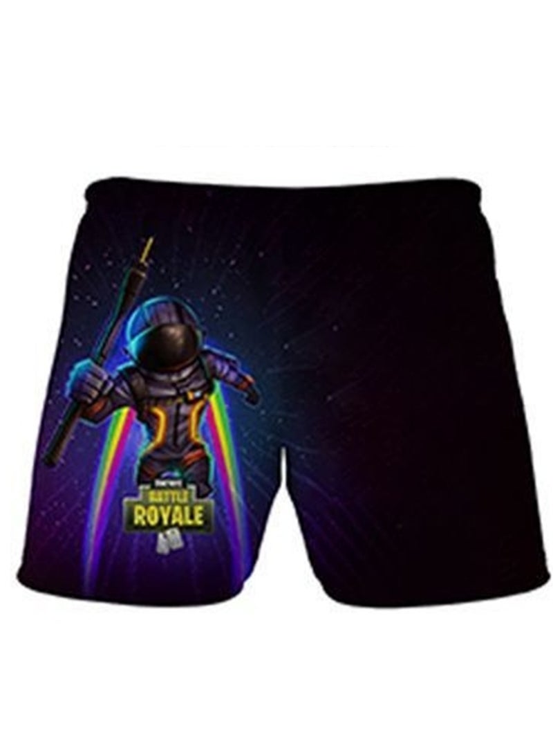 مجموعة Game Fortnite مجموعة شورت تي شيرت للأطفال بطباعة رقمية ثلاثية الأبعاد قابلة للتنفس  - Image 3