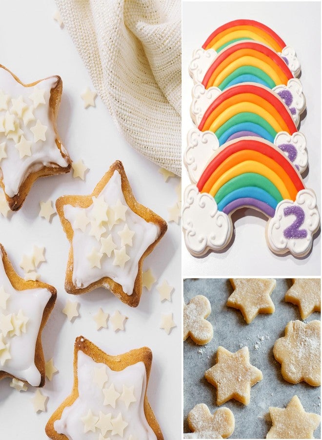 Sliverdew 4 PCS Stainless Steel Biscuit Cutters Baby Shower Cookie Cutters, Eid Mubarak Mini Cookie Cutter Set for Baby Shower, Birthday Party, Cake, Handmade Supplies - Image 3