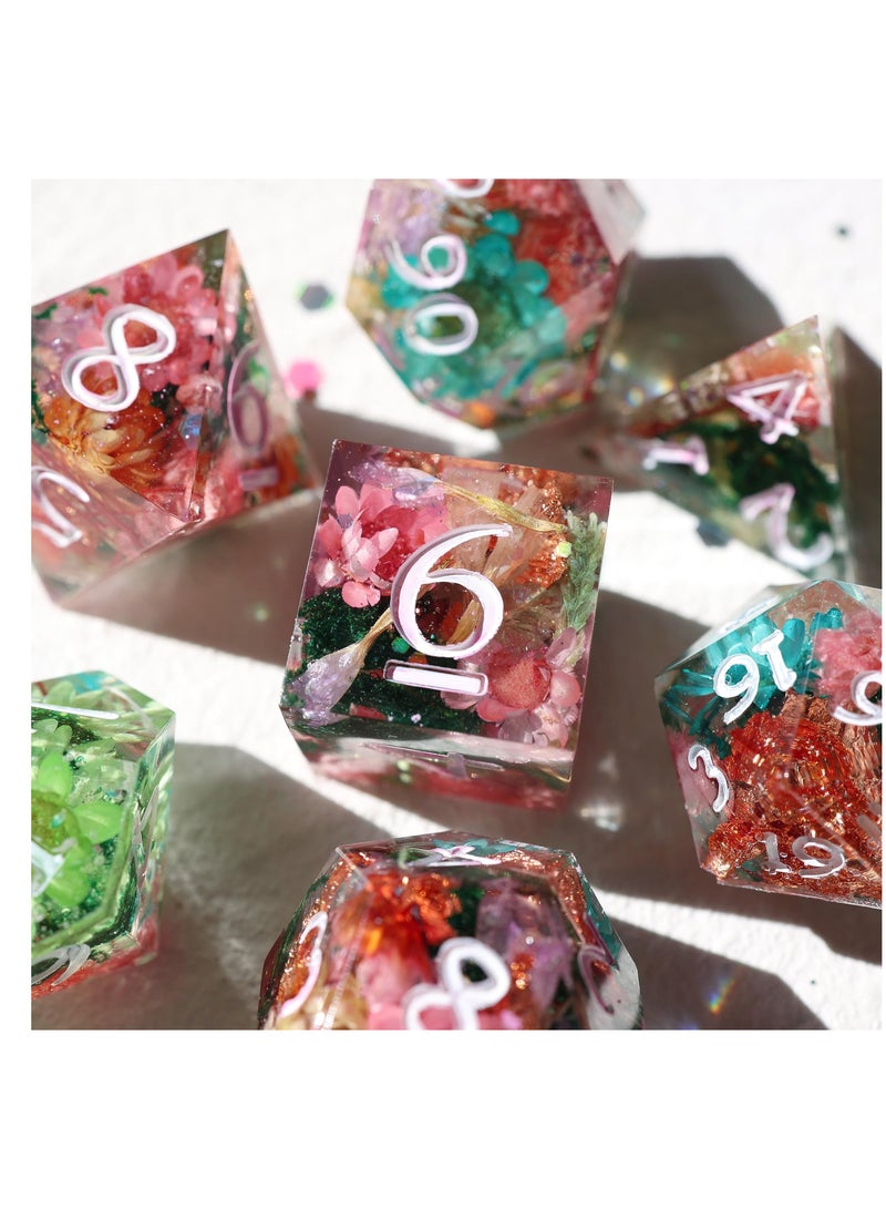 Zikra Dice Molds for Resin, Integrated DND Dice Resin Mold with 7 Standard Polyhedral Sharp Edge Dice Cavities, Easy to Making Silicone Molds for Epoxy Resin, DIY Dices Making,Level Up Your Tabletop Gaming - Image 3