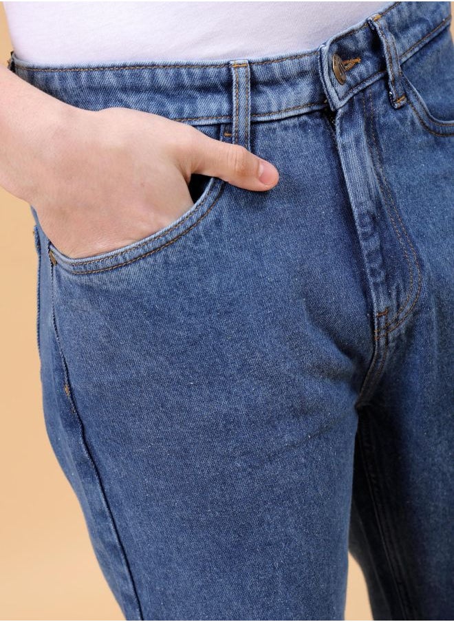 The Indian Garage Co Men Bootcut Loose Fit Solid Mid-Rise Jeans  - Image 4