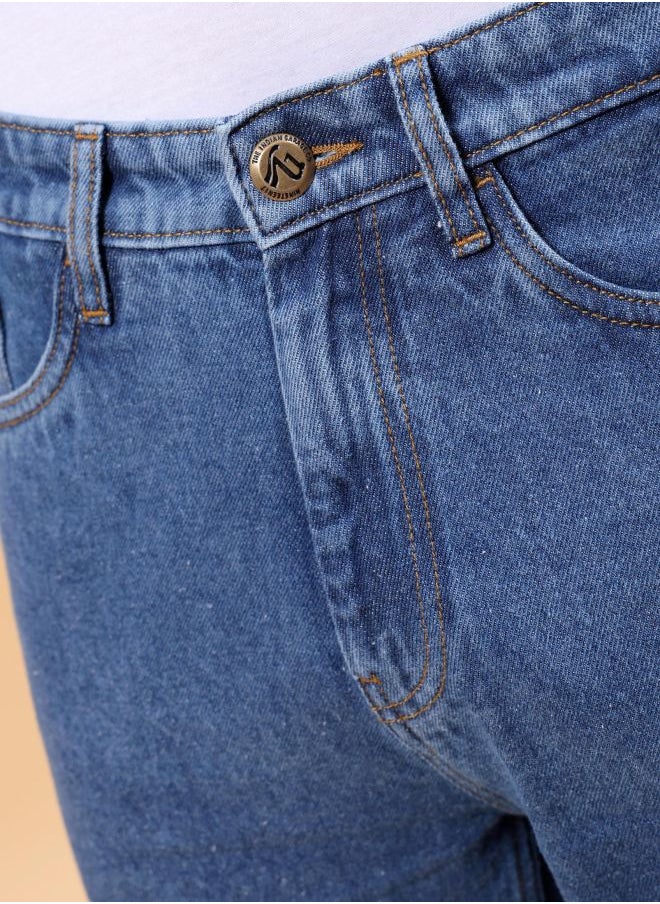The Indian Garage Co Men Bootcut Loose Fit Solid Mid-Rise Jeans  - Image 5