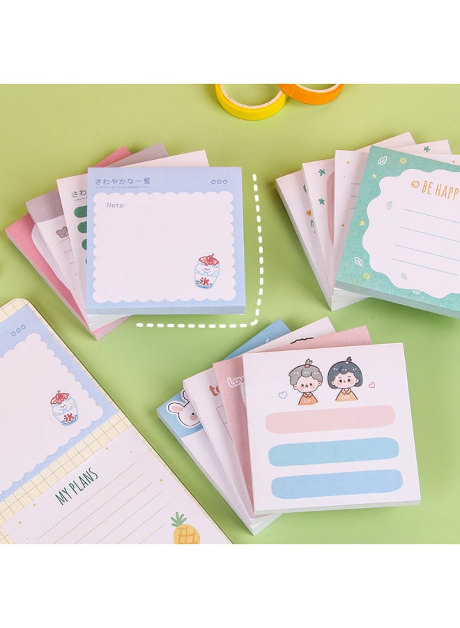 HELPS Cartoon Cute Sticky Notes Creative Student Sticky Notes Office Memo With Sticky Note Handbook Material Note Pad - Image 4