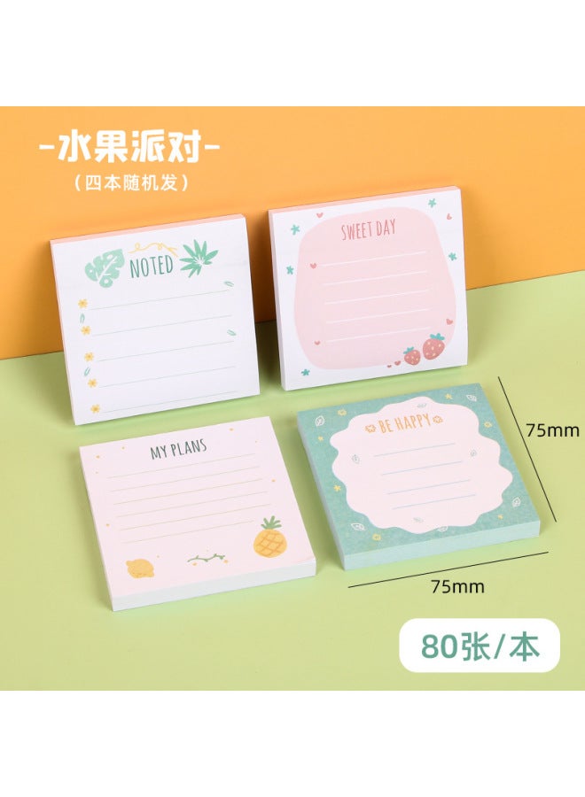 HELPS Cartoon Cute Sticky Notes Creative Student Sticky Notes Office Memo With Sticky Note Handbook Material Note Pad - Image 1