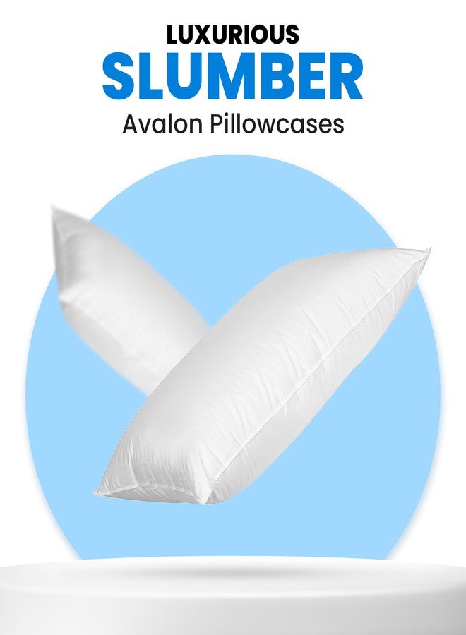 Avalonbedding Avalon Bedding Pillow Cases Standard Size White Pillow Cases Set of 12 Cotton Blend 200 TC Soft & Breathable Perfect for Home & Hospital, Hotel Quality Queen Pillow Protectors 30x20 Inches - Image 4