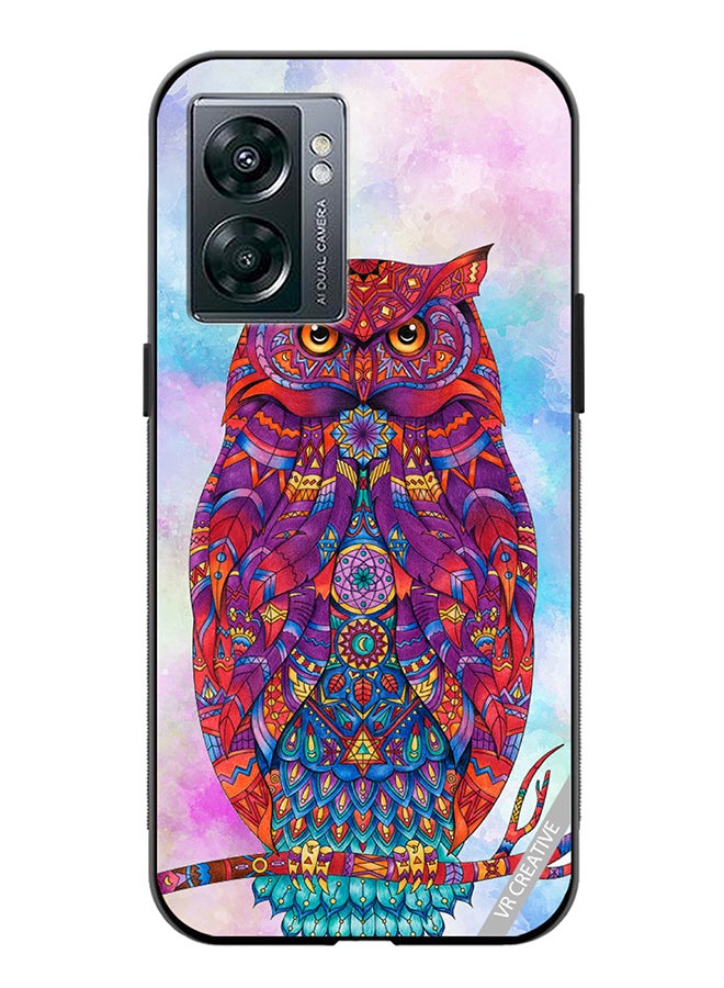 VR CREATIVE Protective Case Cover For Oppo A57 5G Elegant Artistic Owl Design Multicolour - Image 1