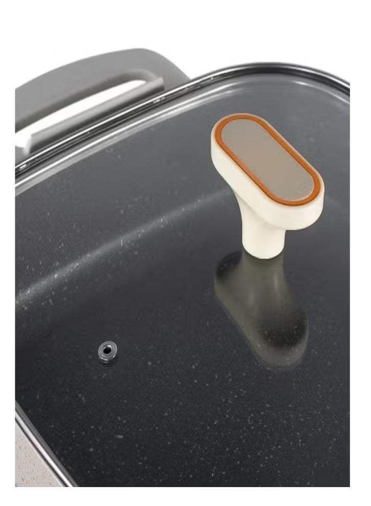 آر إيه أف مقبض كهربائي متعدد الوظائف للتحكم 1200 واط 5 لتر طلاء غير لاصق وعاء ساخن كهربائي - Image 4