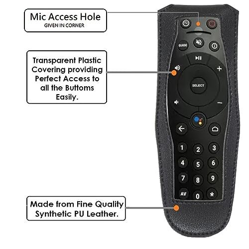 Zaoma PU Leather Cover Holder Flip Case Cover Compatible for Remote of tata Sky Binge Plus Remote Control (Black) - Image 4