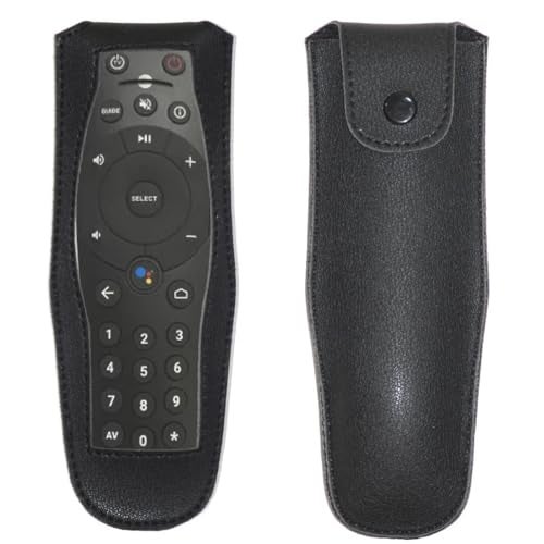Zaoma PU Leather Cover Holder Flip Case Cover Compatible for Remote of tata Sky Binge Plus Remote Control (Black) - Image 1