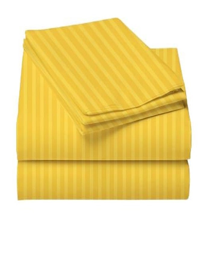 Cool Dealzz Double Bedsheets and 2 Pillow Covers Cotton 220 TC Bedsheet (95x95) (Pillow Covers 17x27 Inches (Yellow) - Image 1