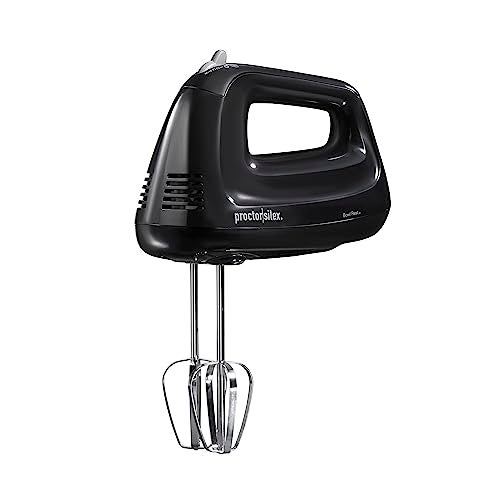 Proctor Silex Easy Mix 5-Speed Electric Hand Mixer with Bowl Rest, Compact and Lightweight, 100 Watts of Peak Power, Black (62511) - Image 1