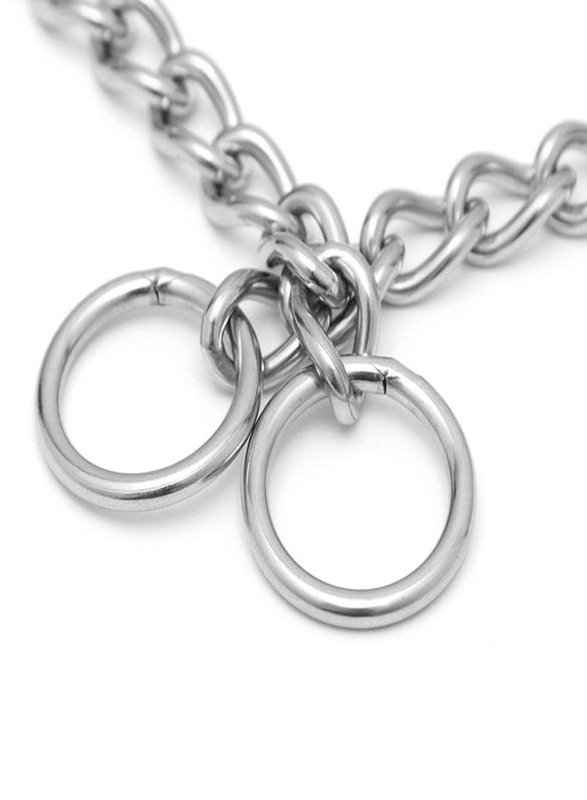 Weimostar Stainless Steel Slip P Dog Chain Collars for Small Dogs, Link Training CollarMartingale Collars Puppy Chain for XXS Small Medium Large Dogs, XS Silver - Image 5
