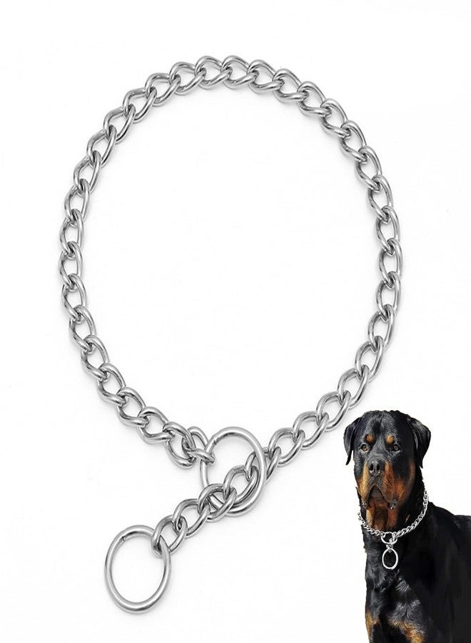 Weimostar Stainless Steel Slip P Dog Chain Collars for Small Dogs, Link Training CollarMartingale Collars Puppy Chain for XXS Small Medium Large Dogs, XS Silver - Image 1