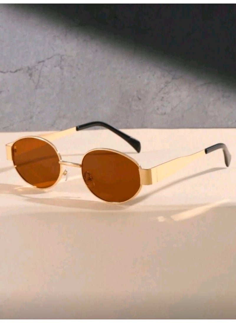 شي إن 1pc Women's Oval Frame Metal - Image 1