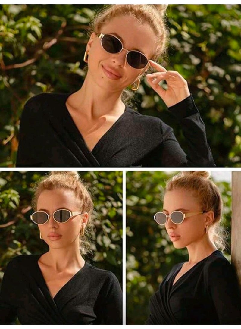 شي إن 1pc Women's Oval Frame Metal - Image 2