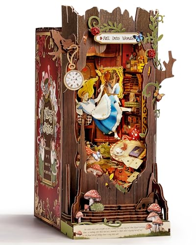 Rolife DIY Book Nook Kits Fall into Wonder Fairy Tale Bookend Wooden 3D Puzzles for Bookshelf Decor DIY Miniature House Building Kit for Adults DIY CraftsSurprised Gifts for Teens Book Lovers - Image 1