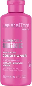 Lee Stafford Smoothing Conditioner Illuminate Shine Best for Dry Dull Hair Lightweight Cream for A High Gloss Sleek Silk Shiny Finish Infused with Marula Oil for Rich Moisture 250 ml - Image 1