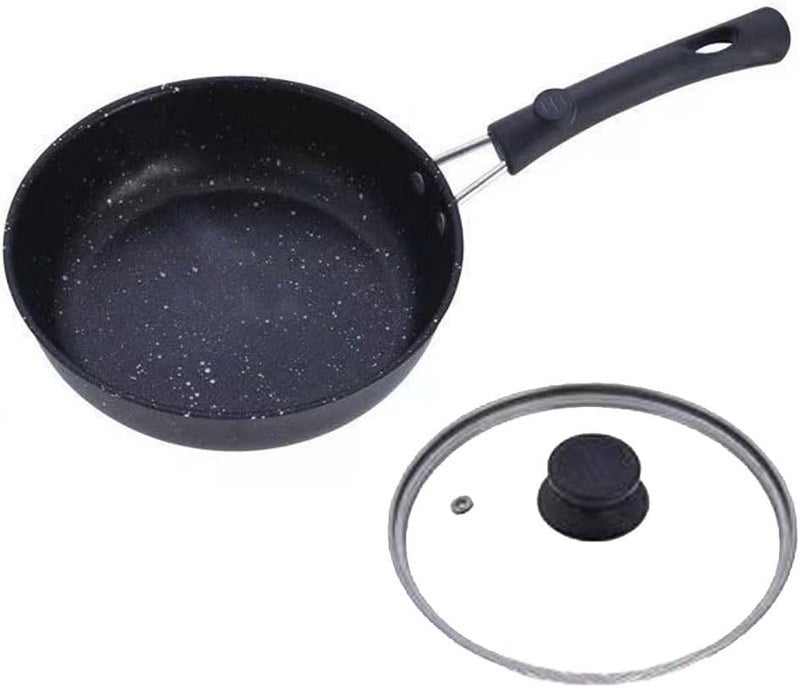 Heavy-gauge Nonstick Cookware, Frying Pan Set With Egg Pan And Lid, Ideal For Home Use, Perfect For Stir-frying,dishwasher Safe,easy To Clean,oven-safe(Maifan stone frying pan,18CM) - Image 1