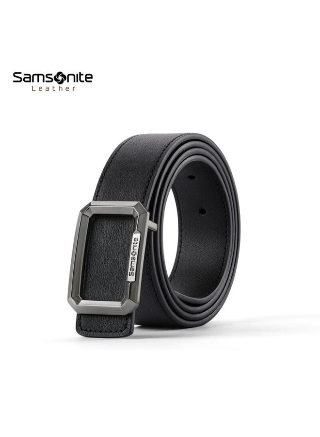 Samsonite Men's Genuine Leather Business Buckle Belt Men's Waist Belt New Year Gift Nq1